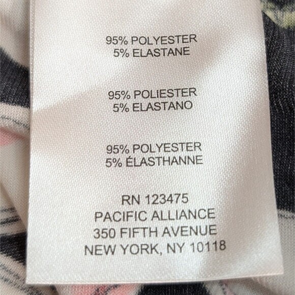 Ellen Tracy Women's Size SMALL Floral Blouse Ruffled Long Sleeve Elegant Top NEW - Picture 4 of 15